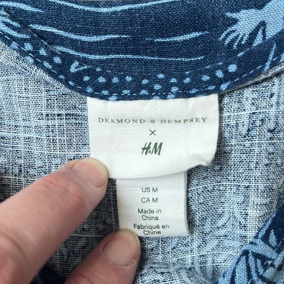 H&M x Desmond & Dempsey Tropical Mini Dress - Picture 3 of 7